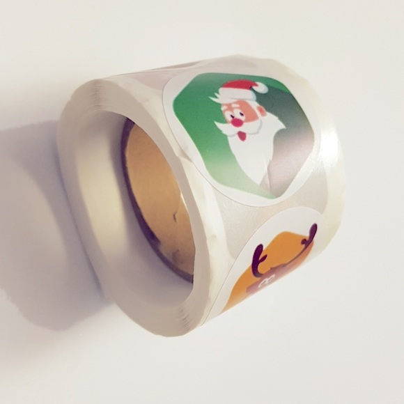 🎅🏼200 Holiday Stickers 5 Designs 1.5" inch - Picture 8 of 8